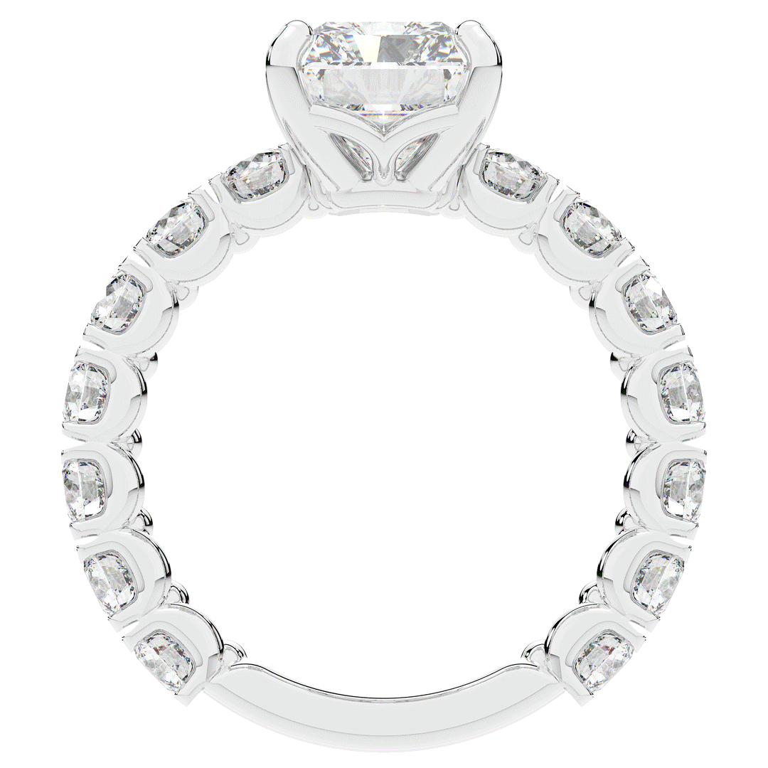 4.35CT.TW RADIANT LAB DIAMOND ENGAGEMENT RING - Nazarelle