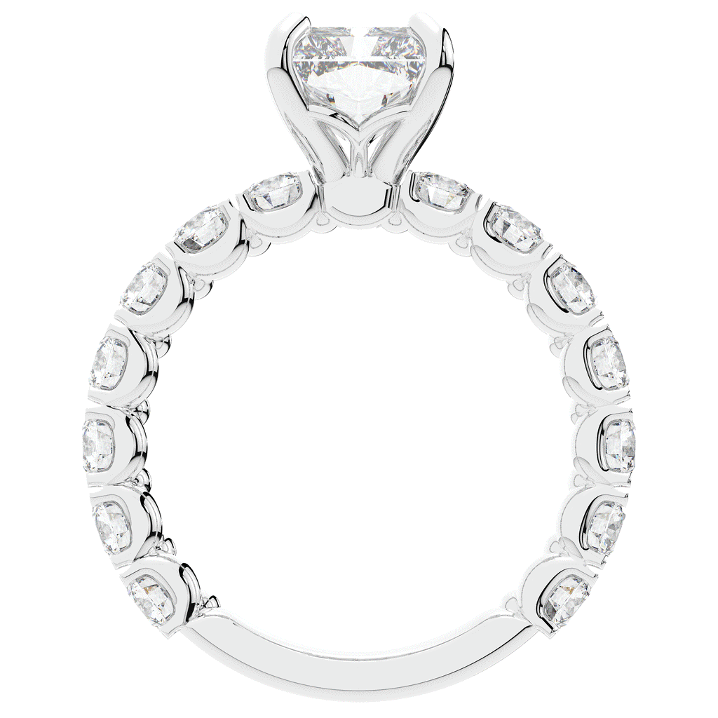 4.35CT.TW RADIANT LAB DIAMOND ENGAGEMENT RING - Nazarelle