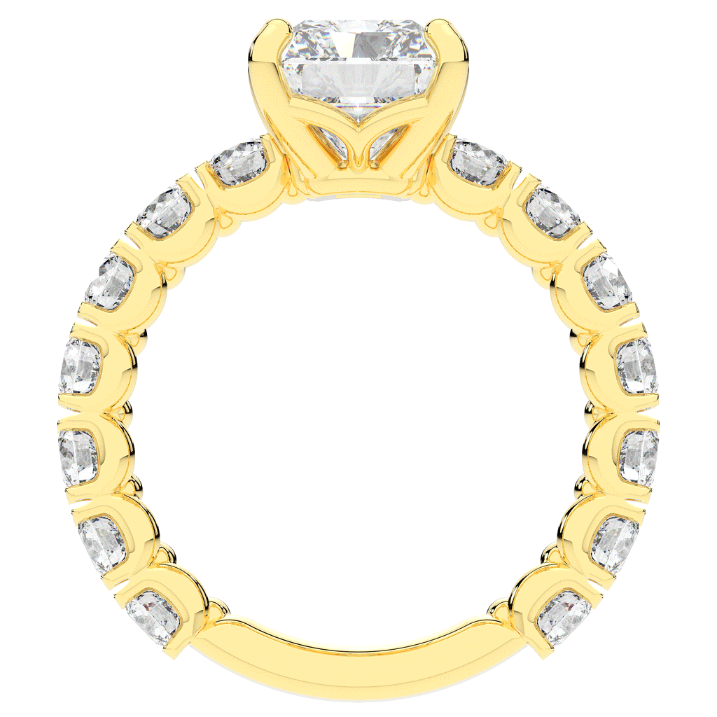 4.35CT.TW RADIANT LAB DIAMOND ENGAGEMENT RING - Nazarelle