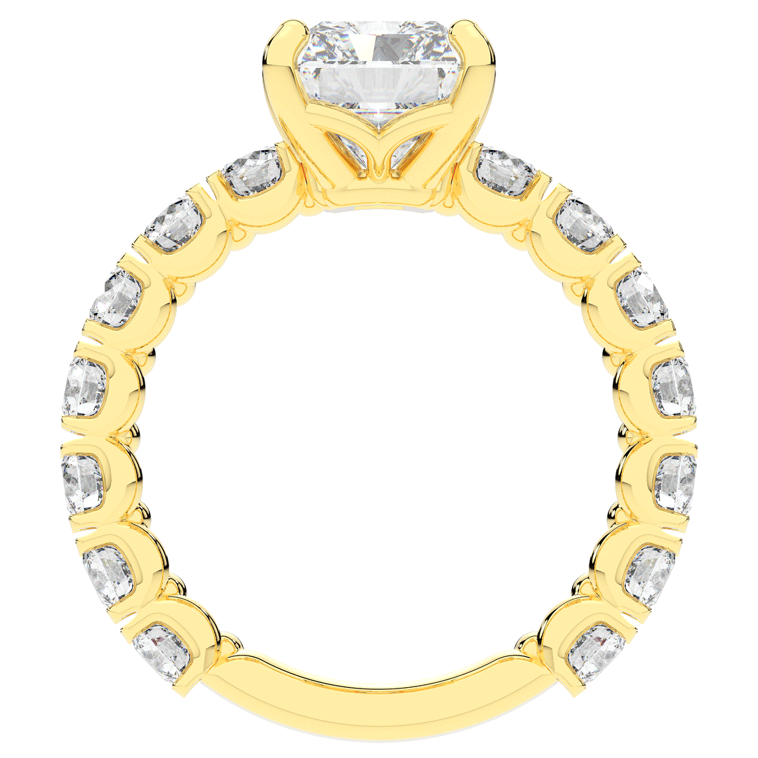 4.35CT.TW RADIANT LAB DIAMOND ENGAGEMENT RING - Nazarelle