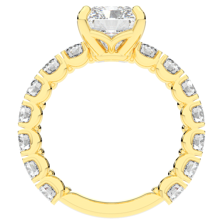4.35CT.TW RADIANT LAB DIAMOND ENGAGEMENT RING - Nazarelle