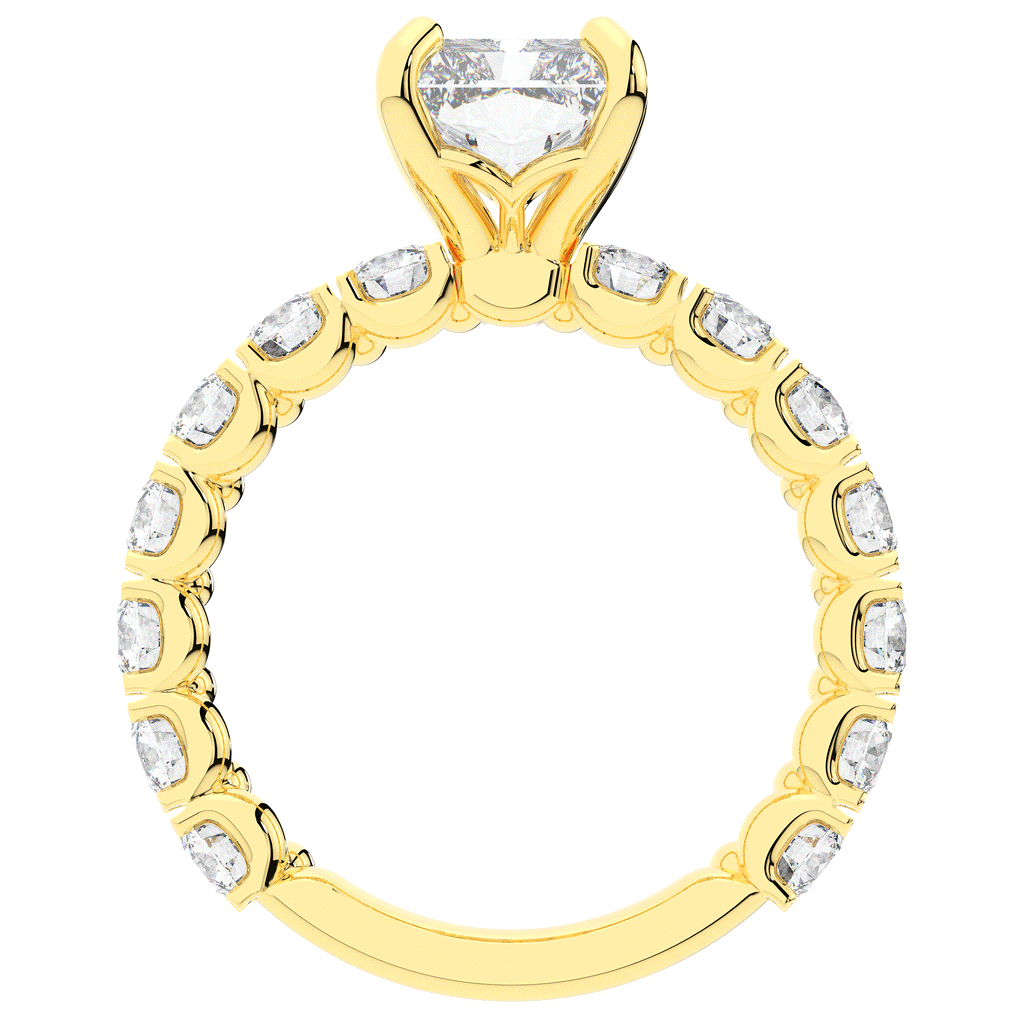 4.35CT.TW RADIANT LAB DIAMOND ENGAGEMENT RING - Nazarelle
