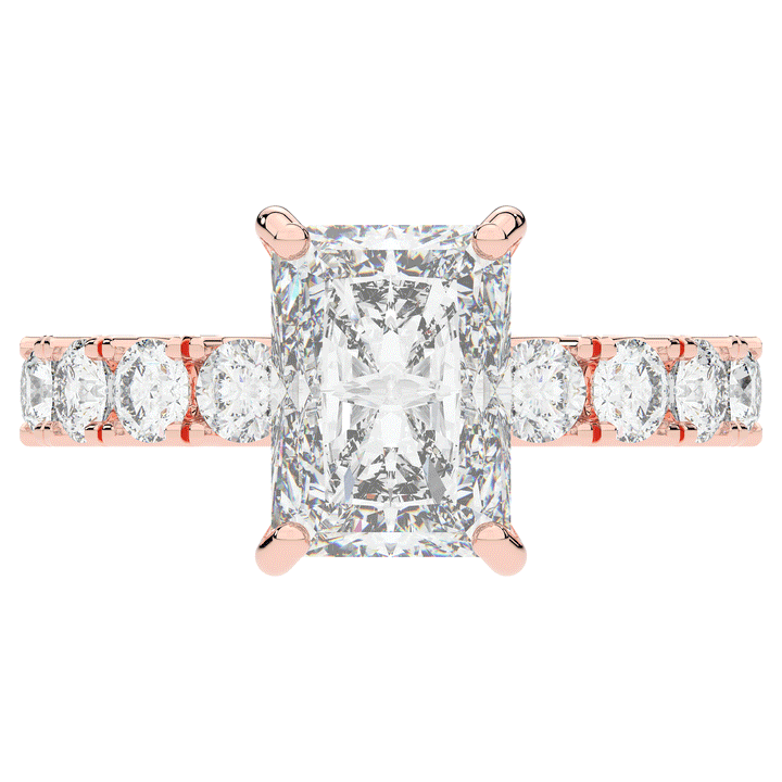 4.35CT.TW RADIANT LAB DIAMOND ENGAGEMENT RING - Nazarelle