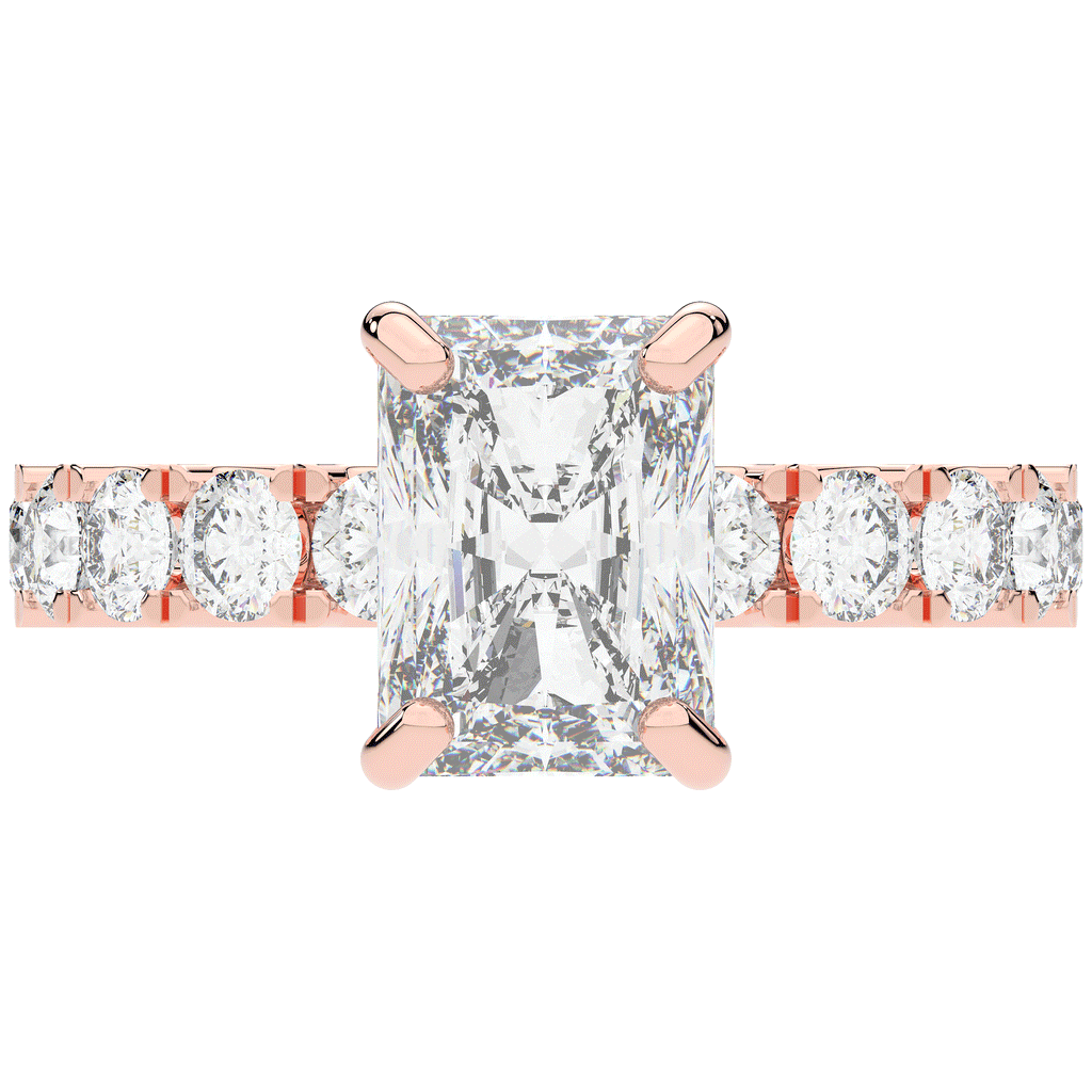 4.35CT.TW RADIANT LAB DIAMOND ENGAGEMENT RING - Nazarelle