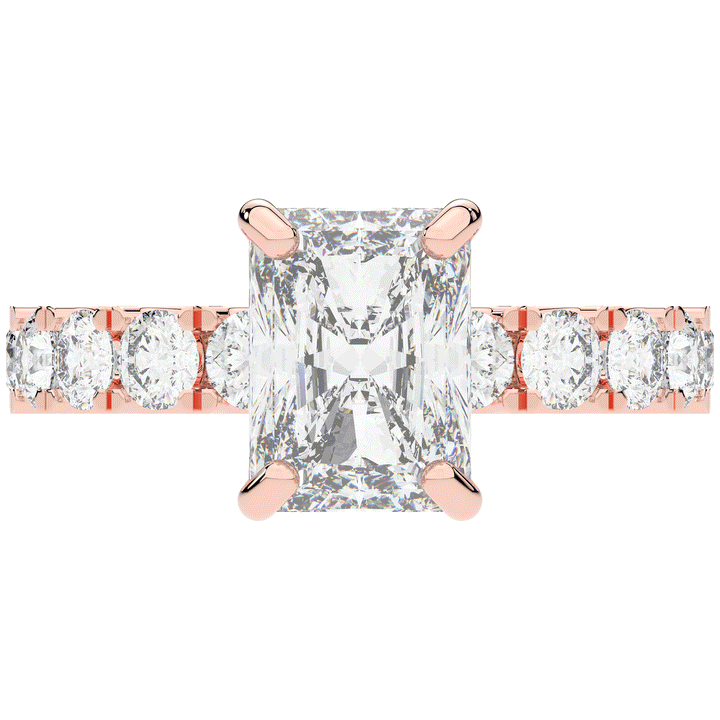 4.35CT.TW RADIANT LAB DIAMOND ENGAGEMENT RING - Nazarelle
