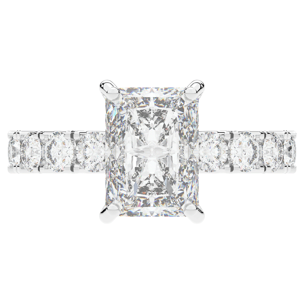 4.35CT.TW RADIANT LAB DIAMOND ENGAGEMENT RING - Nazarelle