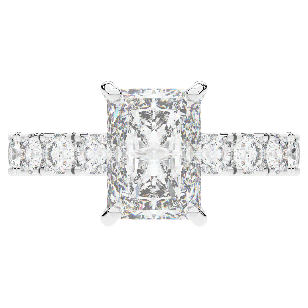 4.35CT.TW RADIANT LAB DIAMOND ENGAGEMENT RING - Nazarelle