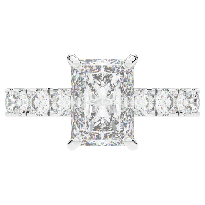 4.35CT.TW RADIANT LAB DIAMOND ENGAGEMENT RING - Nazarelle