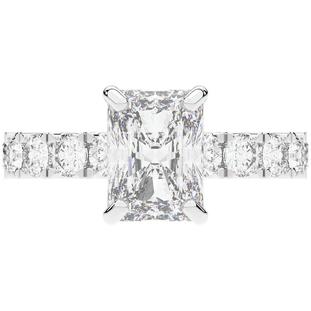 4.35CT.TW RADIANT LAB DIAMOND ENGAGEMENT RING - Nazarelle