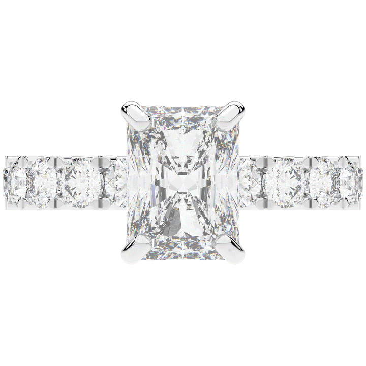 4.35CT.TW RADIANT LAB DIAMOND ENGAGEMENT RING - Nazarelle