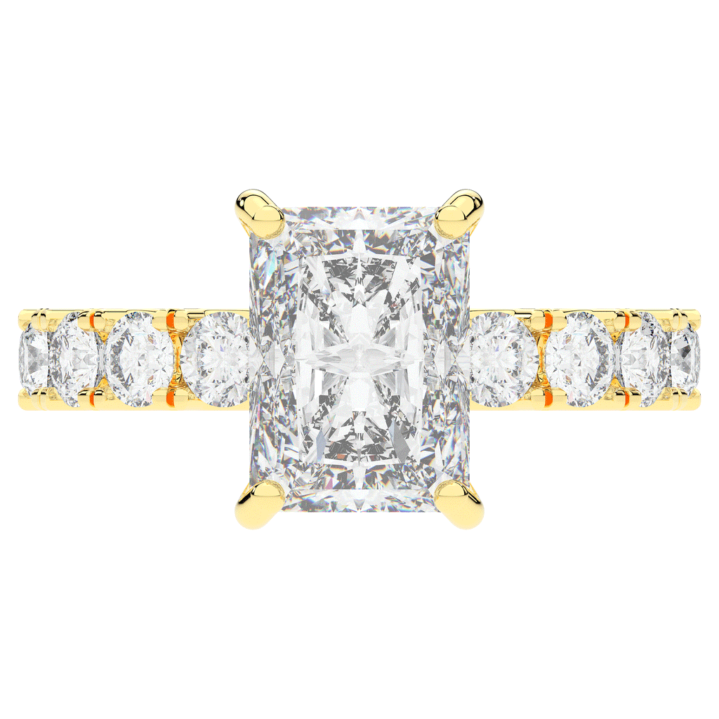 4.35CT.TW RADIANT LAB DIAMOND ENGAGEMENT RING - Nazarelle