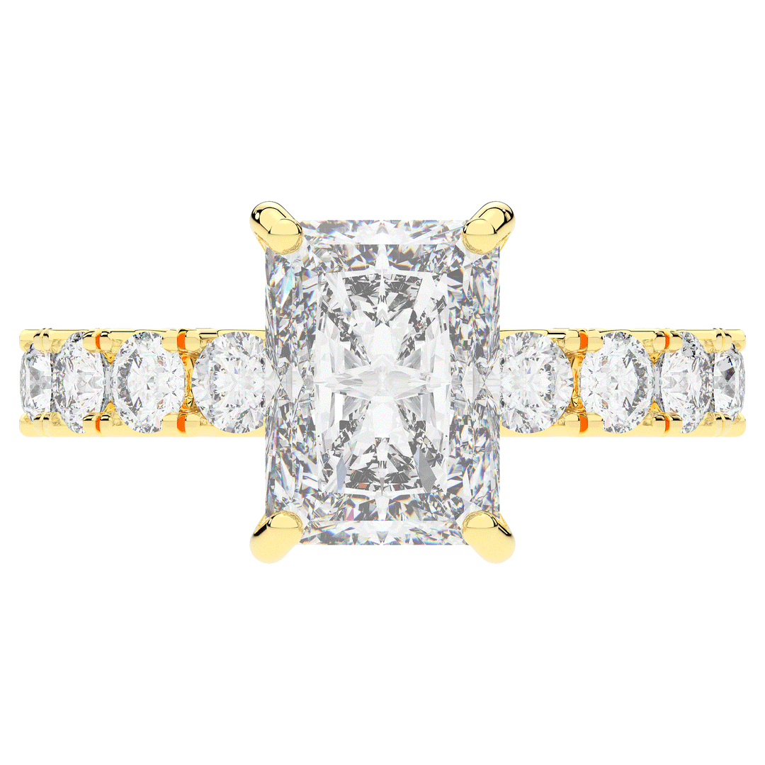 4.35CT.TW RADIANT LAB DIAMOND ENGAGEMENT RING - Nazarelle