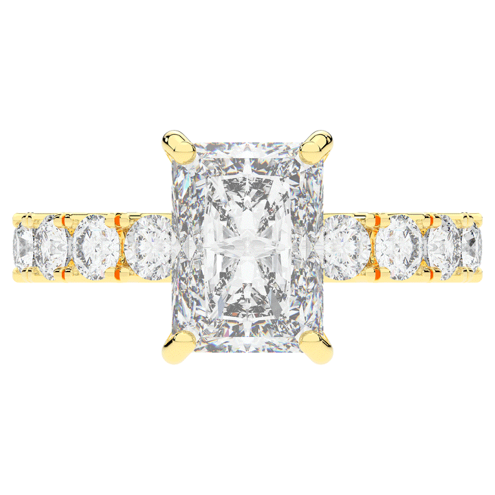 4.35CT.TW RADIANT LAB DIAMOND ENGAGEMENT RING - Nazarelle
