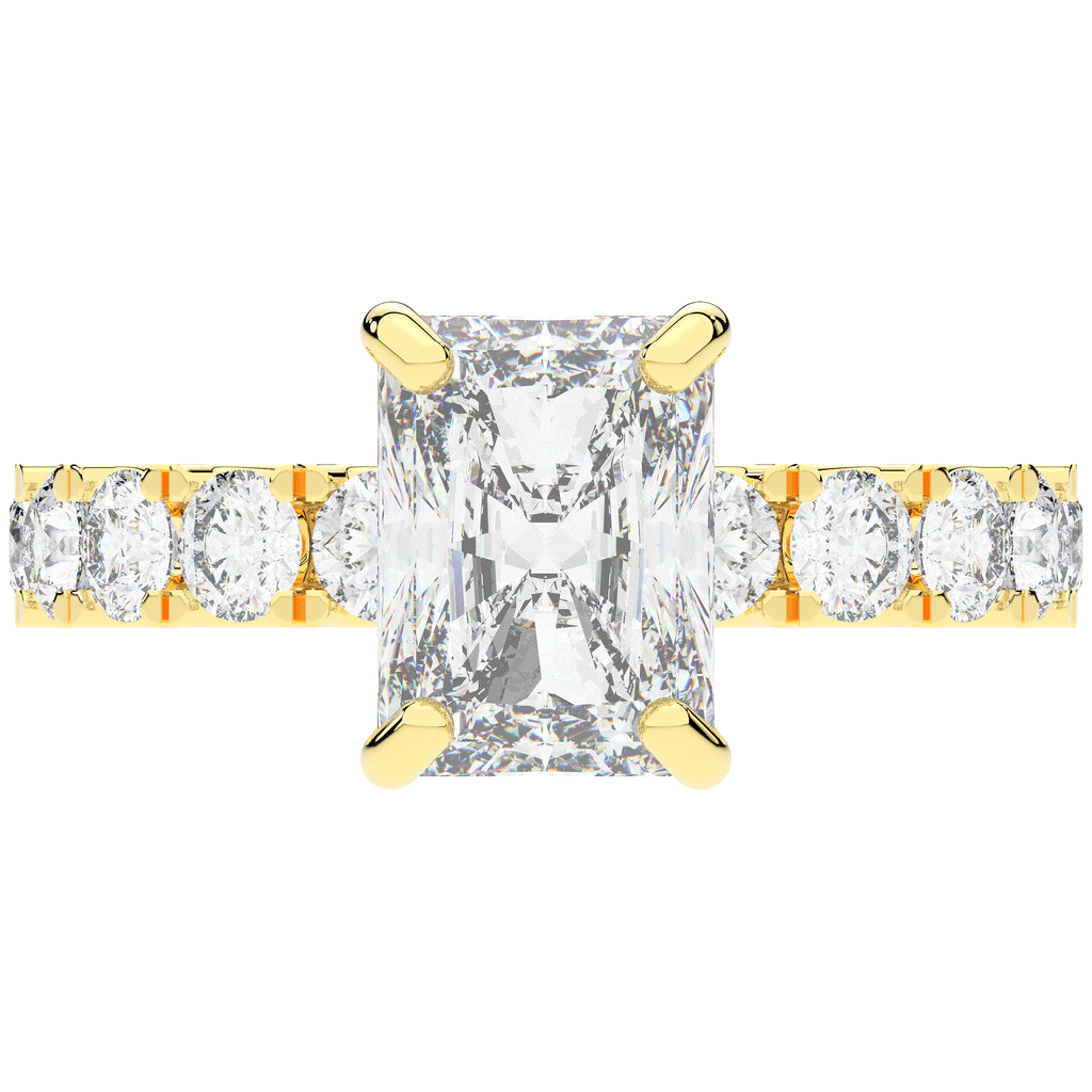 4.35CT.TW RADIANT LAB DIAMOND ENGAGEMENT RING - Nazarelle