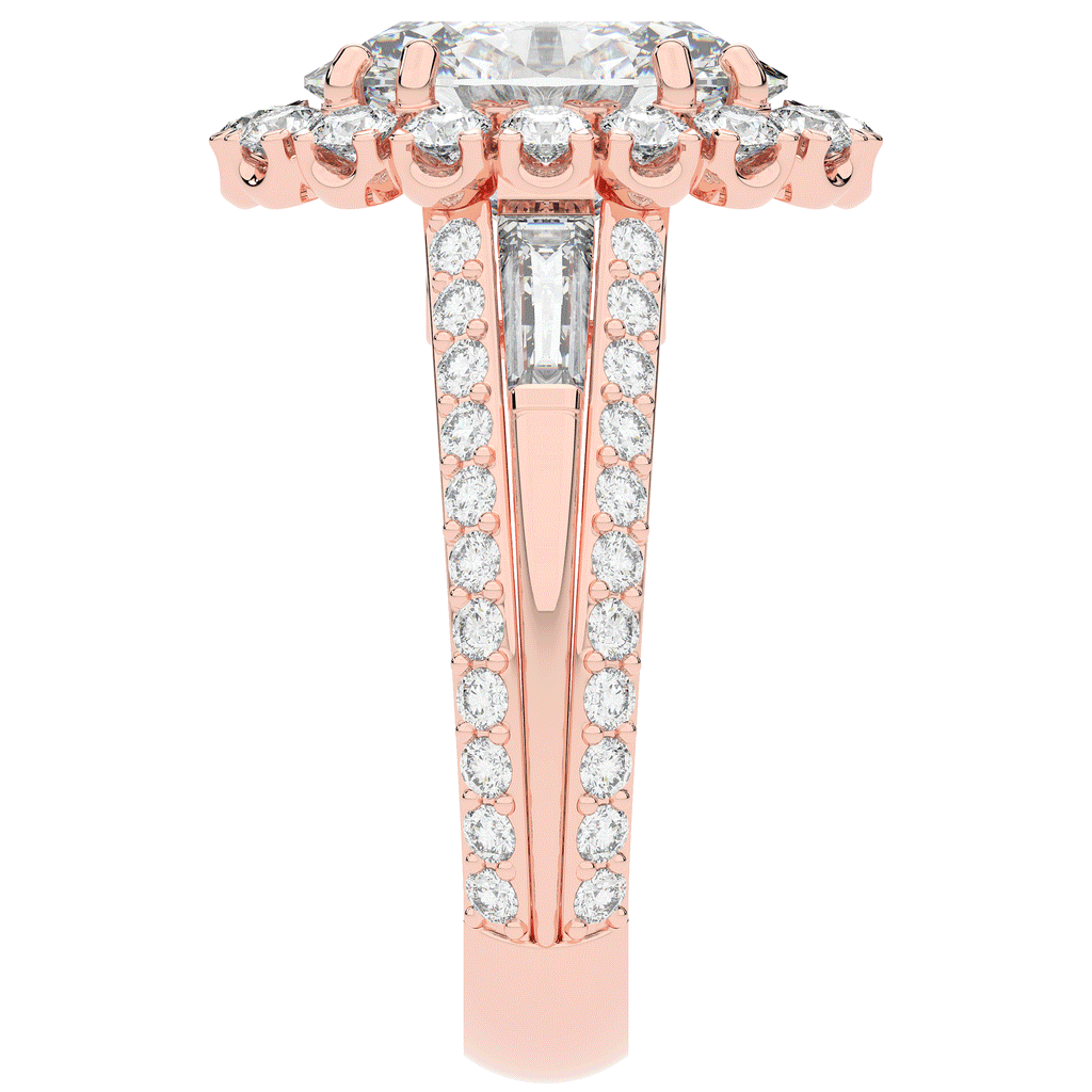 5.75CT.TW OVAL LAB DIAMOND HALO ENGAGEMENT RING - Nazarelle