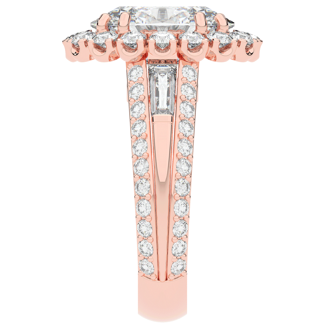 5.75CT.TW OVAL LAB DIAMOND HALO ENGAGEMENT RING - Nazarelle