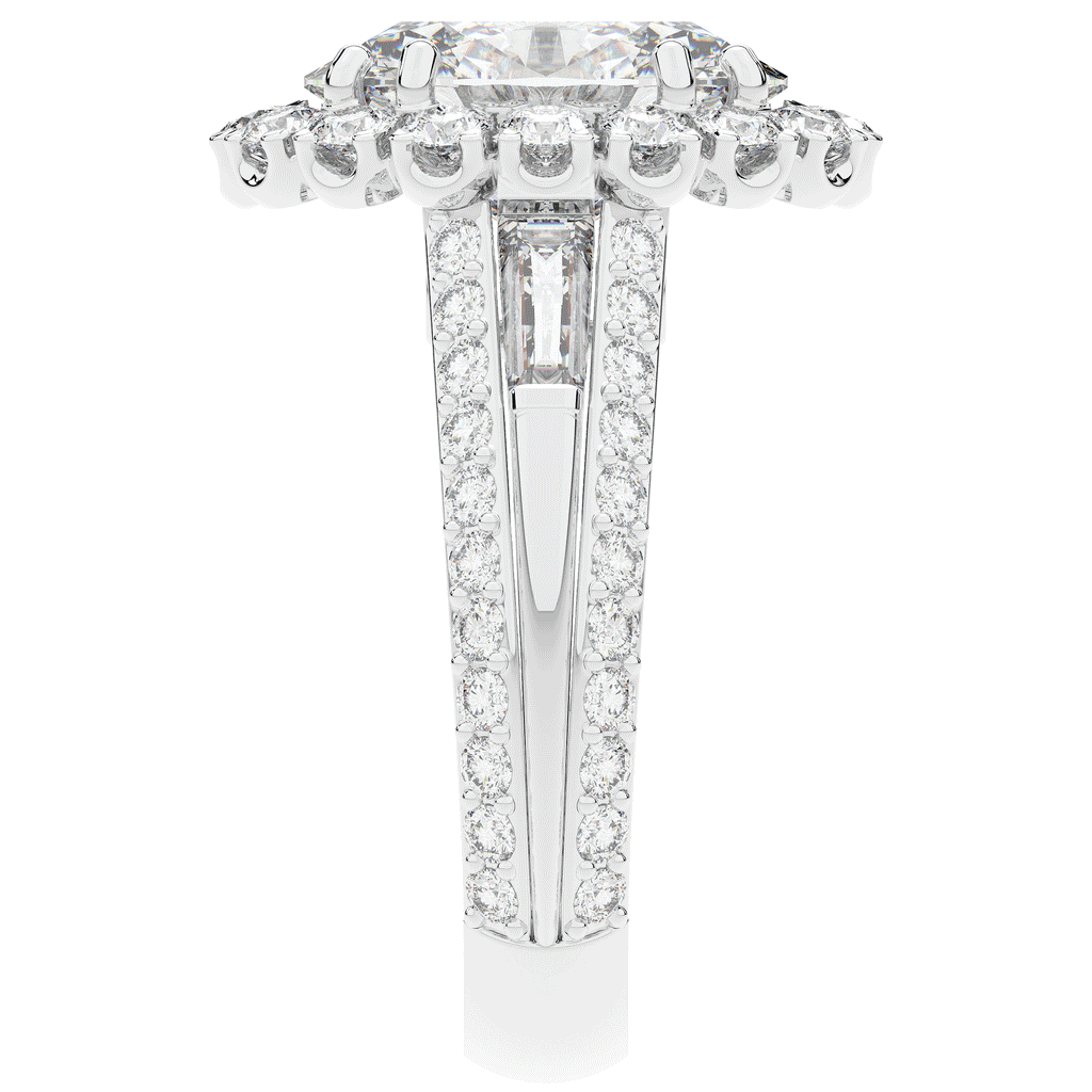 5.75CT.TW OVAL LAB DIAMOND HALO ENGAGEMENT RING - Nazarelle