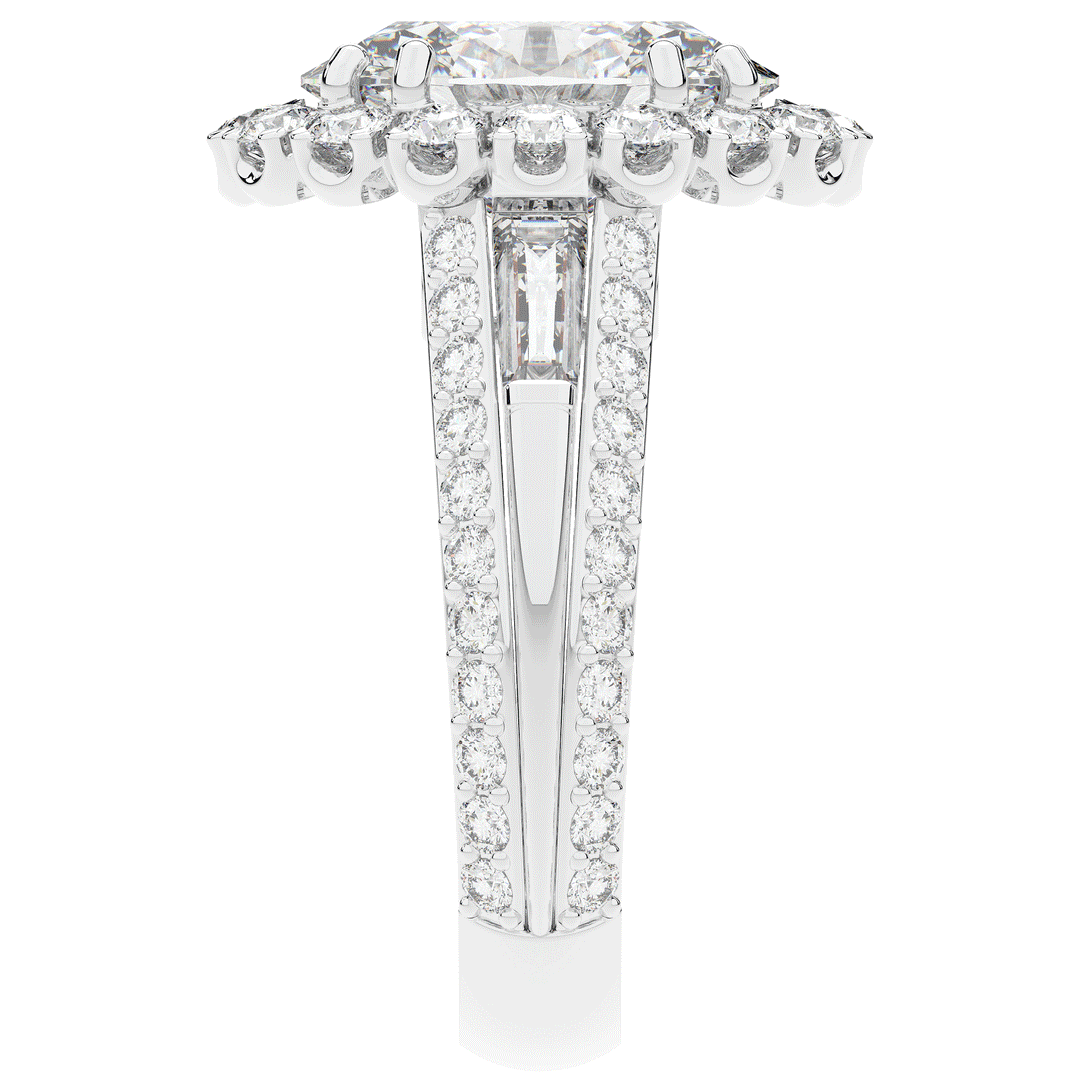 5.75CT.TW OVAL LAB DIAMOND HALO ENGAGEMENT RING - Nazarelle