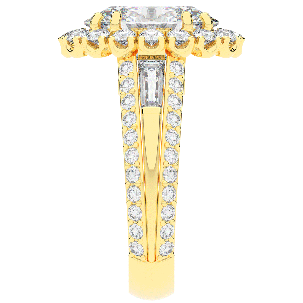 5.75CT.TW OVAL LAB DIAMOND HALO ENGAGEMENT RING - Nazarelle