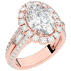 5.75CT.TW OVAL LAB DIAMOND HALO ENGAGEMENT RING - Nazarelle