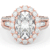 5.75CT.TW OVAL LAB DIAMOND HALO ENGAGEMENT RING - Nazarelle