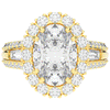5.75CT.TW OVAL LAB DIAMOND HALO ENGAGEMENT RING - Nazarelle