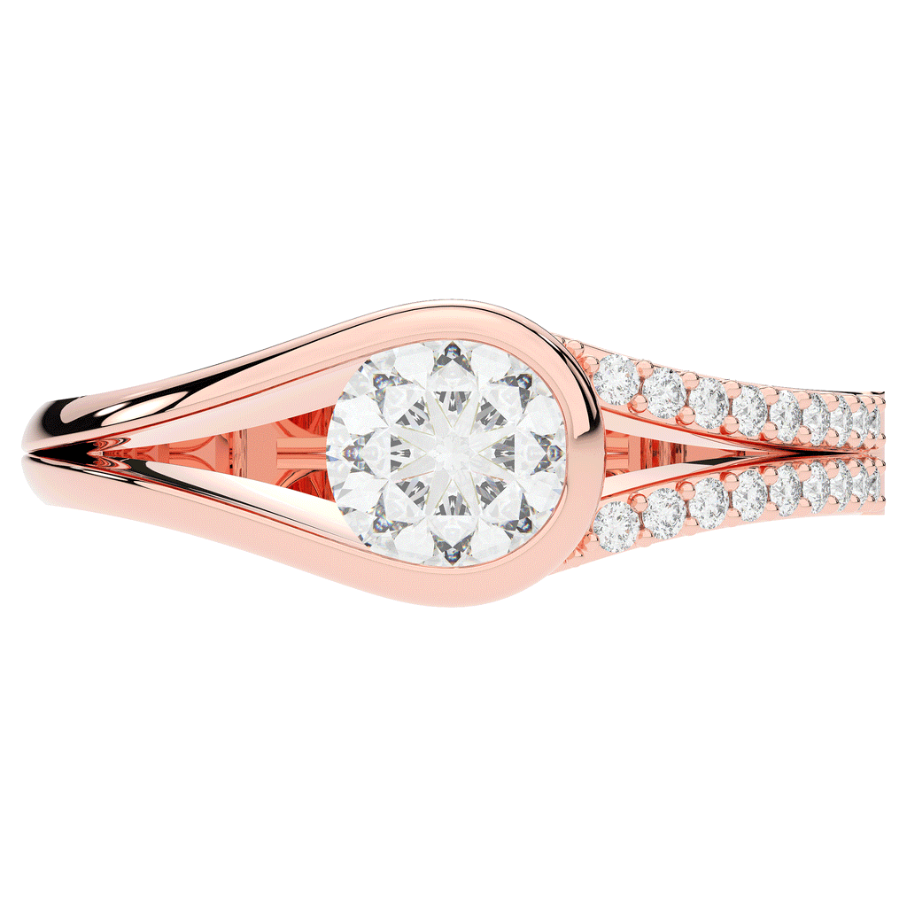 1.10CT.TW ROUND LAB DIAMOND SOLITAIRE ENGAGEMENT RING - Nazarelle