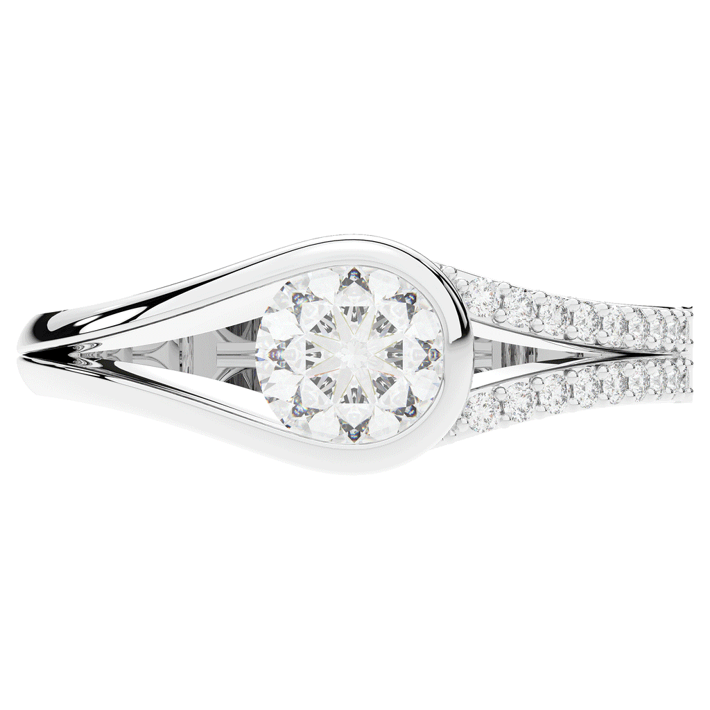 1.10CT.TW ROUND LAB DIAMOND SOLITAIRE ENGAGEMENT RING - Nazarelle