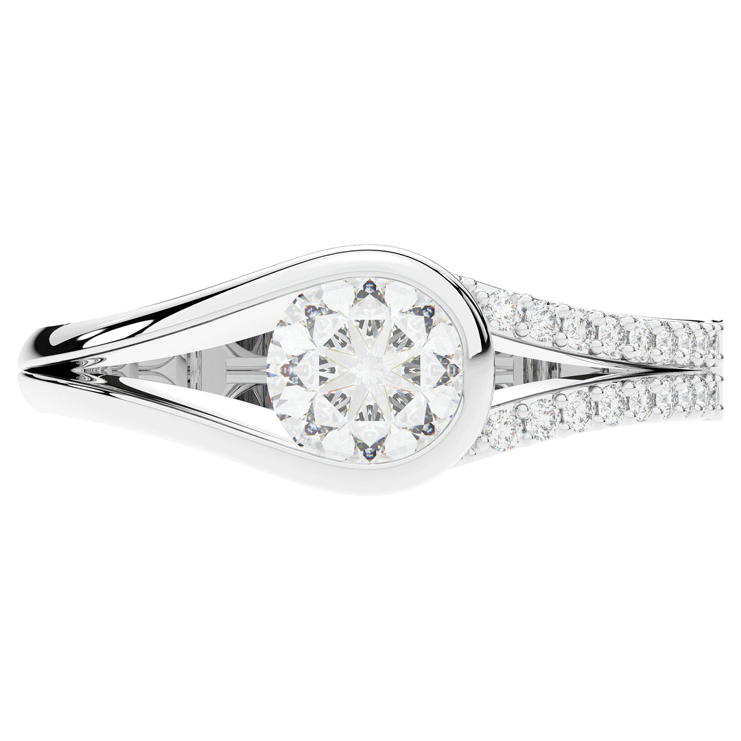 1.10CT.TW ROUND LAB DIAMOND SOLITAIRE ENGAGEMENT RING - Nazarelle