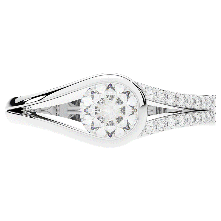1.10CT.TW ROUND LAB DIAMOND SOLITAIRE ENGAGEMENT RING - Nazarelle