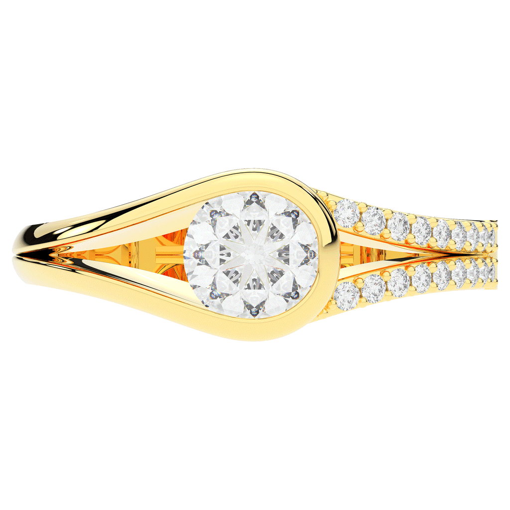 1.10CT.TW ROUND LAB DIAMOND SOLITAIRE ENGAGEMENT RING - Nazarelle
