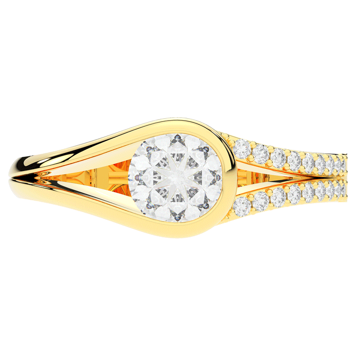 1.10CT.TW ROUND LAB DIAMOND SOLITAIRE ENGAGEMENT RING - Nazarelle