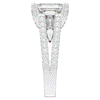 4.60CT.TW EMERALD CUT LAB DIAMOND SPLIT SHANK ENGAGEMENT RING - Nazarelle