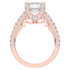 4.60CT.TW EMERALD CUT LAB DIAMOND SPLIT SHANK ENGAGEMENT RING - Nazarelle