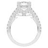 4.60CT.TW EMERALD CUT LAB DIAMOND SPLIT SHANK ENGAGEMENT RING - Nazarelle