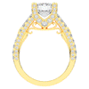 4.60CT.TW EMERALD CUT LAB DIAMOND SPLIT SHANK ENGAGEMENT RING - Nazarelle