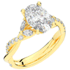 2.40CT.TW OVAL LAB DIAMOND TWIST ENGAGEMENT RING - Nazarelle