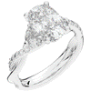 2.40CT.TW CUSHION LAB DIAMOND TWIST BAND ENGAGEMENT RING - Nazarelle