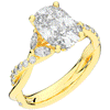 2.40CT.TW CUSHION LAB DIAMOND TWIST BAND ENGAGEMENT RING - Nazarelle