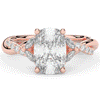 2.40CT.TW CUSHION LAB DIAMOND TWIST BAND ENGAGEMENT RING - Nazarelle