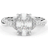 2.40CT.TW CUSHION LAB DIAMOND TWIST BAND ENGAGEMENT RING - Nazarelle