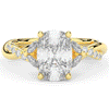 2.40CT.TW CUSHION LAB DIAMOND TWIST BAND ENGAGEMENT RING - Nazarelle