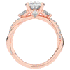 2.40CT.TW CUSHION LAB DIAMOND TWIST BAND ENGAGEMENT RING - Nazarelle