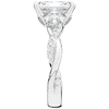 2.40CT.TW RADIANT LAB DIAMOND TWIST BAND ENGAGEMENT RING - Nazarelle