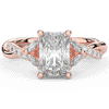 2.40CT.TW RADIANT LAB DIAMOND TWIST BAND ENGAGEMENT RING - Nazarelle