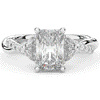 2.40CT.TW RADIANT LAB DIAMOND TWIST BAND ENGAGEMENT RING - Nazarelle