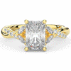 2.40CT.TW RADIANT LAB DIAMOND TWIST BAND ENGAGEMENT RING - Nazarelle