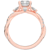 2.40CT.TW RADIANT LAB DIAMOND TWIST BAND ENGAGEMENT RING - Nazarelle
