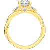 2.40CT.TW RADIANT LAB DIAMOND TWIST BAND ENGAGEMENT RING - Nazarelle