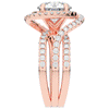 3.90CT.TW ROUND LAB DIAMOND TWIST HALO ENGAGEMENT RING - Nazarelle